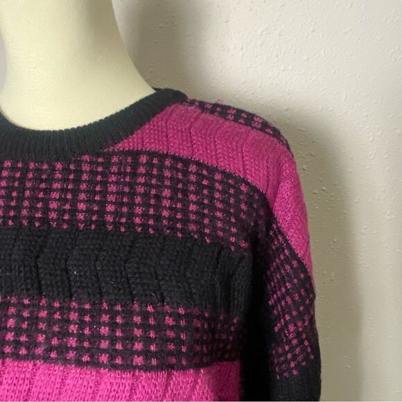 Vintage 80's Northwestern Knitting Co. Wool Blend Knit Sweater Women's Size L - Picture 3 of 14